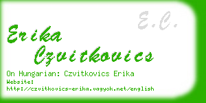 erika czvitkovics business card